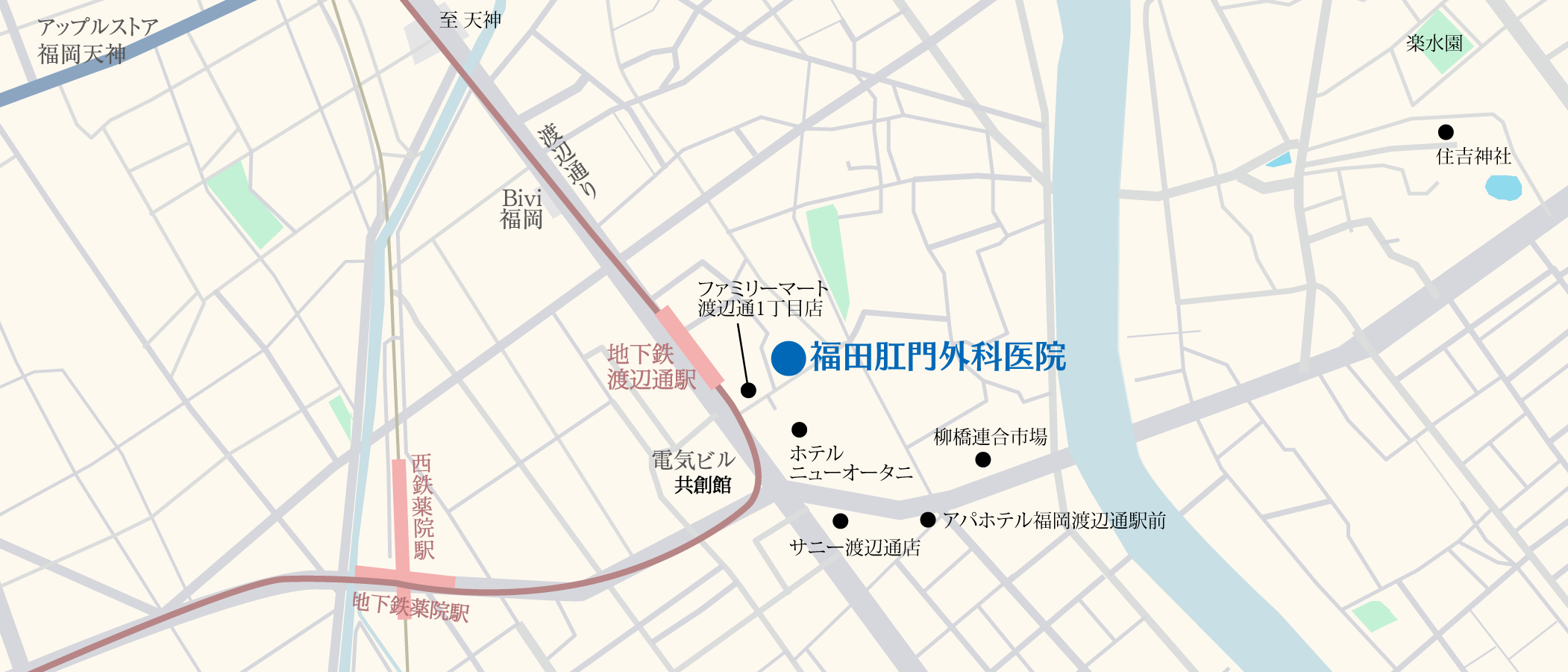 福田肛門外科医院　地図
